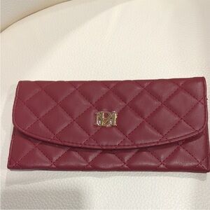 Badgley Mischka Burgundy Quilted Wallet